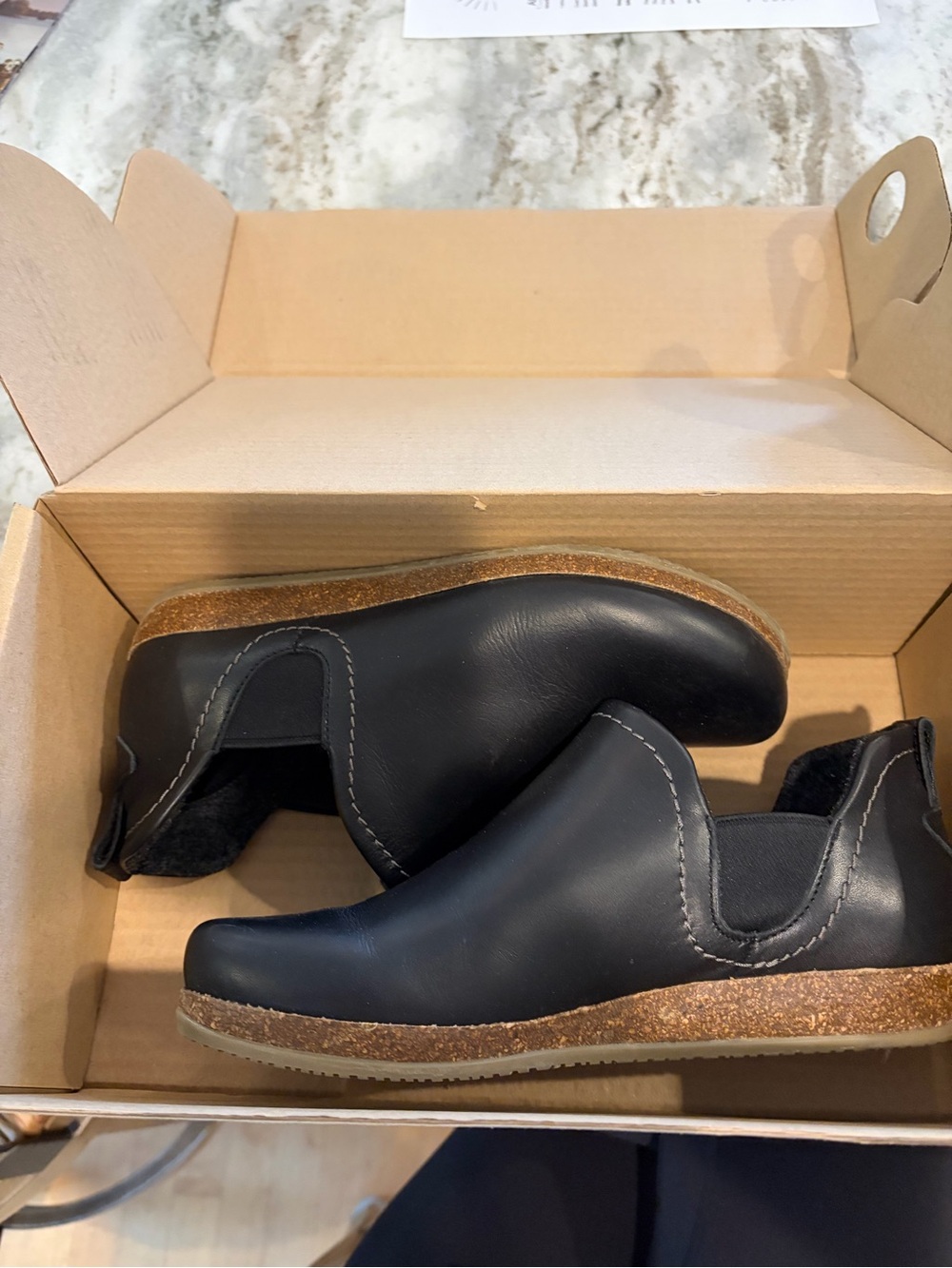 Women's Black Slip-On Ankle Booties - Comfort-Focused Design - Picture 3 of 5
